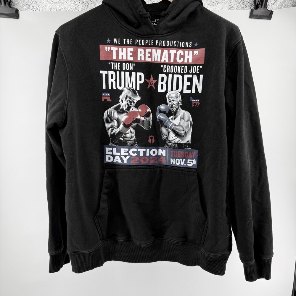 Officer Tatum Trump vs Biden The Rematch Election 2024 Boxing Hoodie Black L